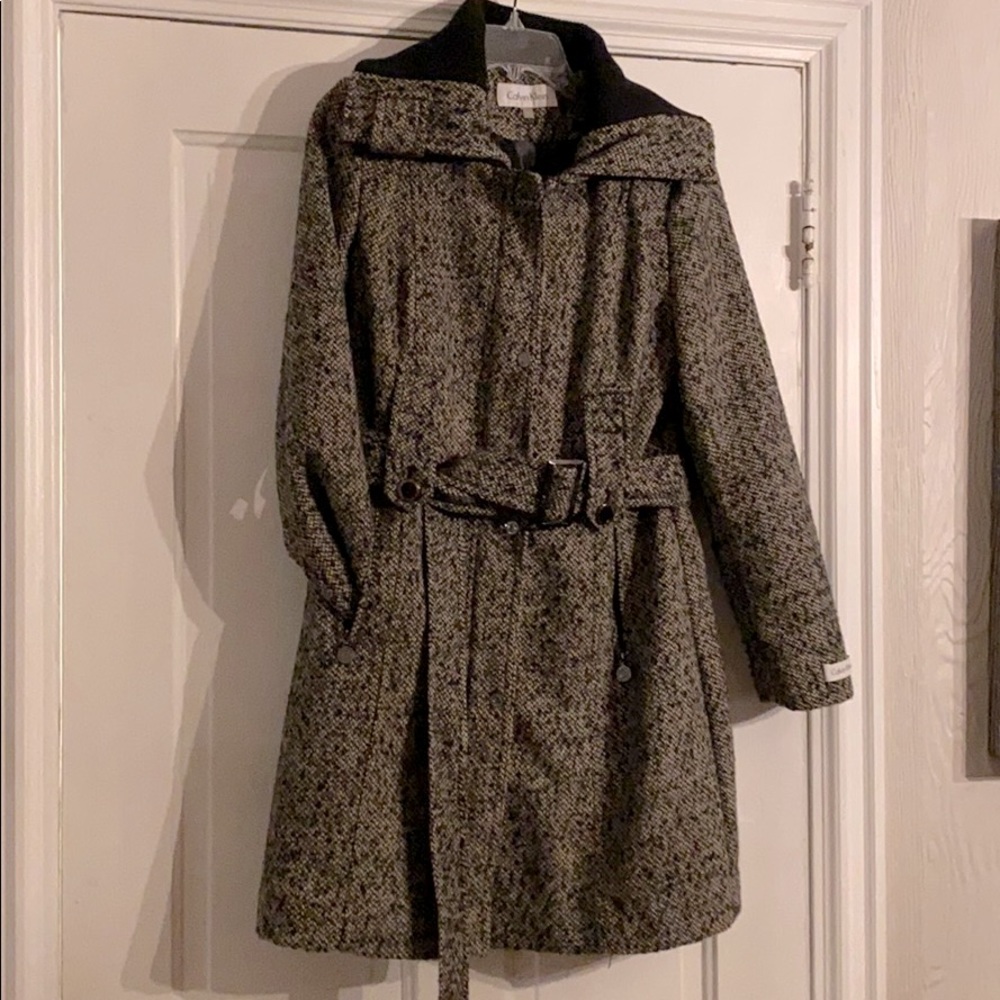 Wool Blend Tweed Coat